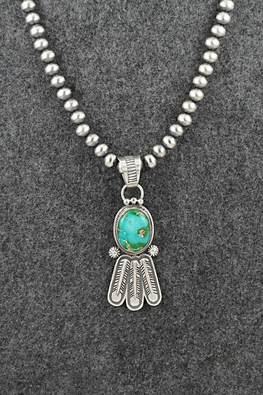 Turquoise & Sterling Silver Necklace - Verley Betone