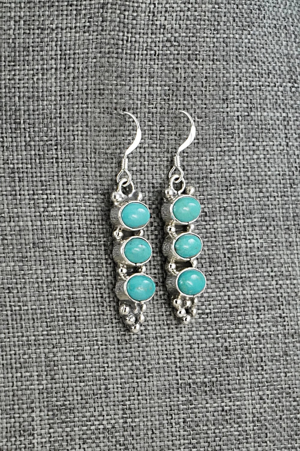 Turquoise & Sterling Silver Earrings - Gary Shorty