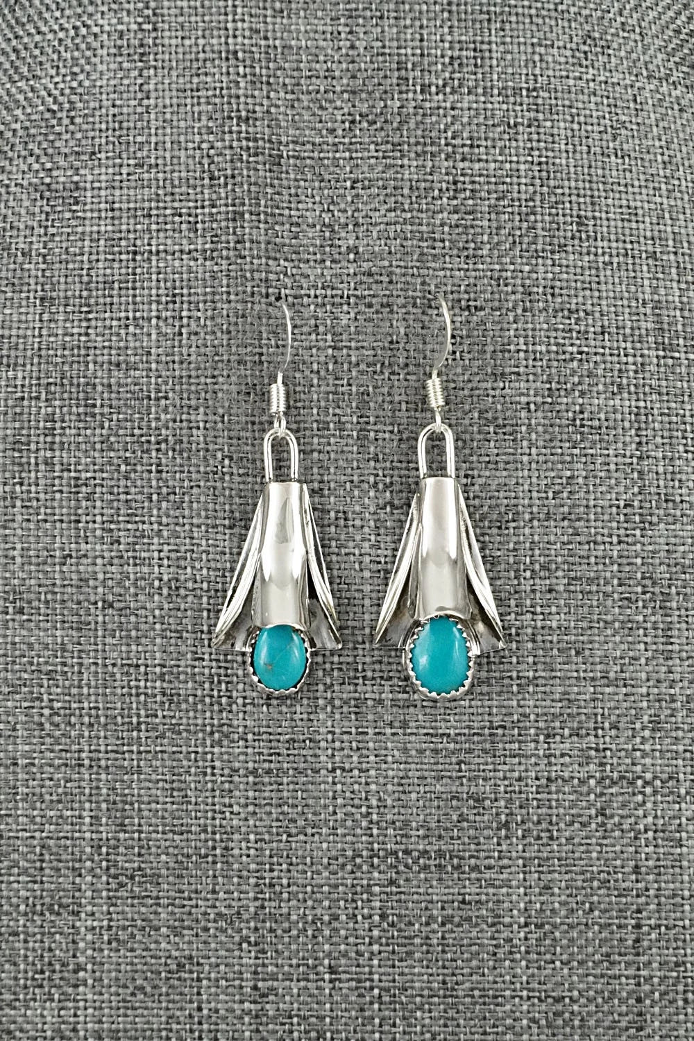 Turquoise & Sterling Silver Earrings - Louise Yazzie