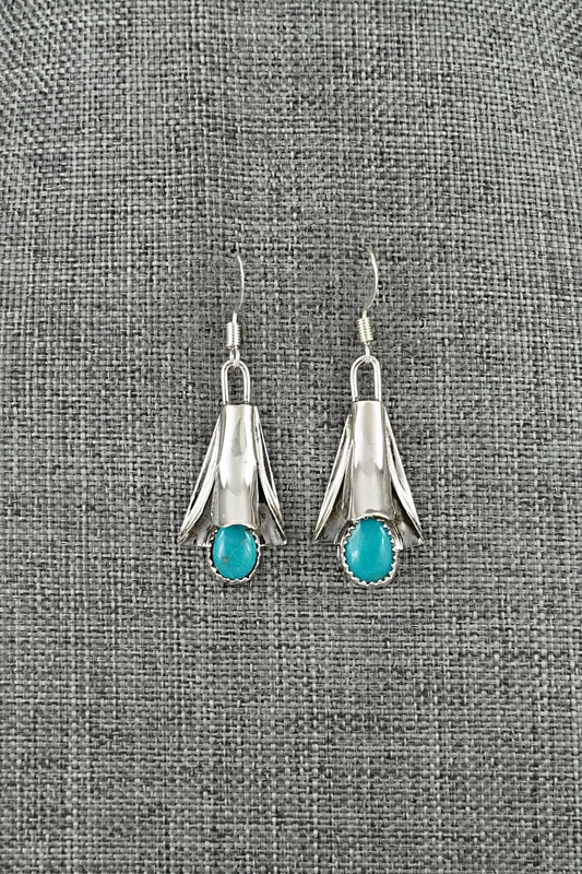 Turquoise & Sterling Silver Earrings - Louise Yazzie