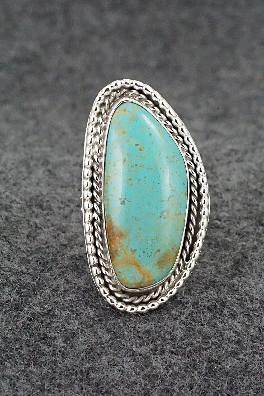 Turquoise & Sterling Silver Ring - Andrew Vandever - Size 7
