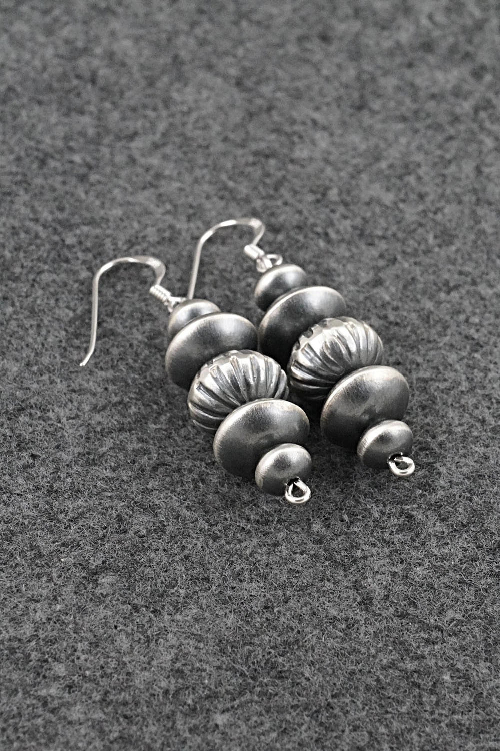 Sterling Silver Navajo Pearl Earrings - Preston Haley