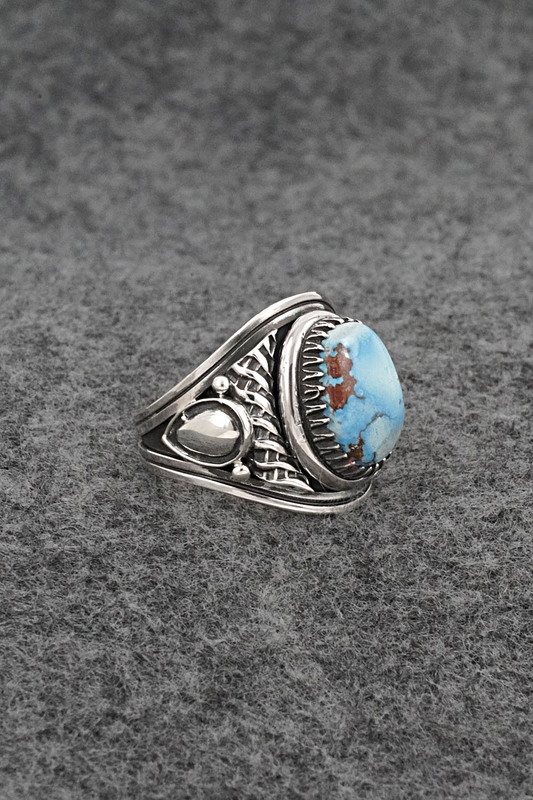 Turquoise & Sterling Silver Ring - Derrick Gordon - Size 8