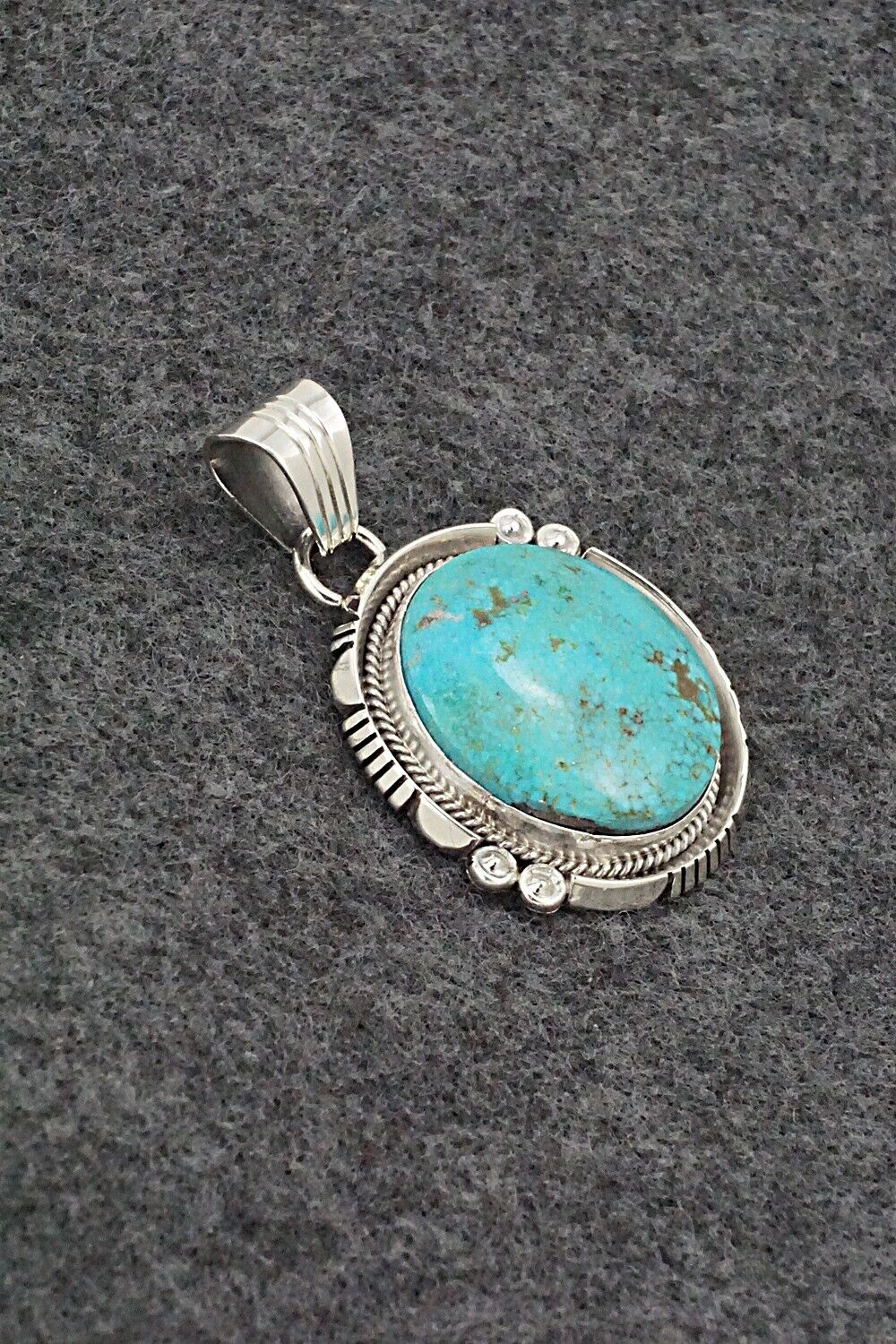 Turquoise & Sterling Silver Pendant - Daniel Benally