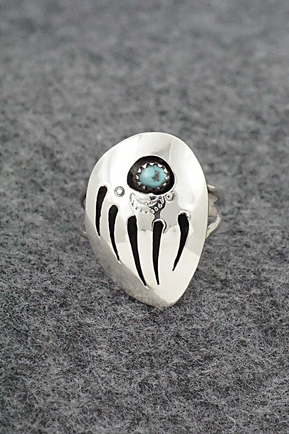 Turquoise & Sterling Silver Ring - Ervin Begay - Size 7.75