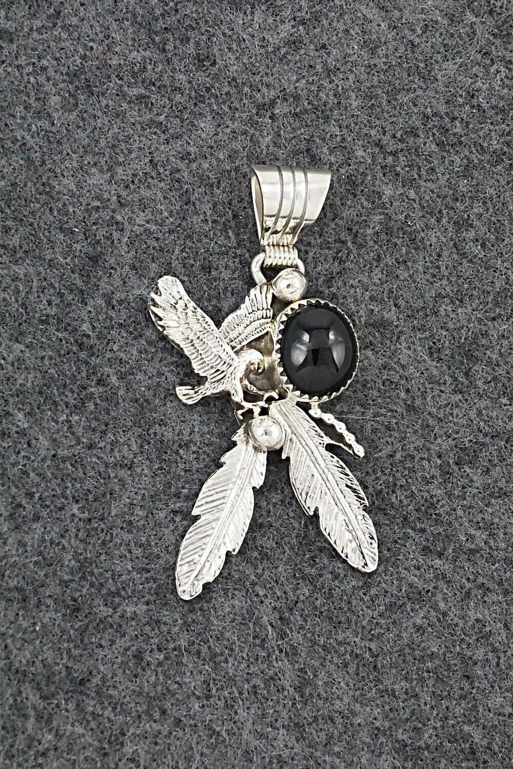 Onyx & Sterling Silver Pendant - Genevieve Francisco