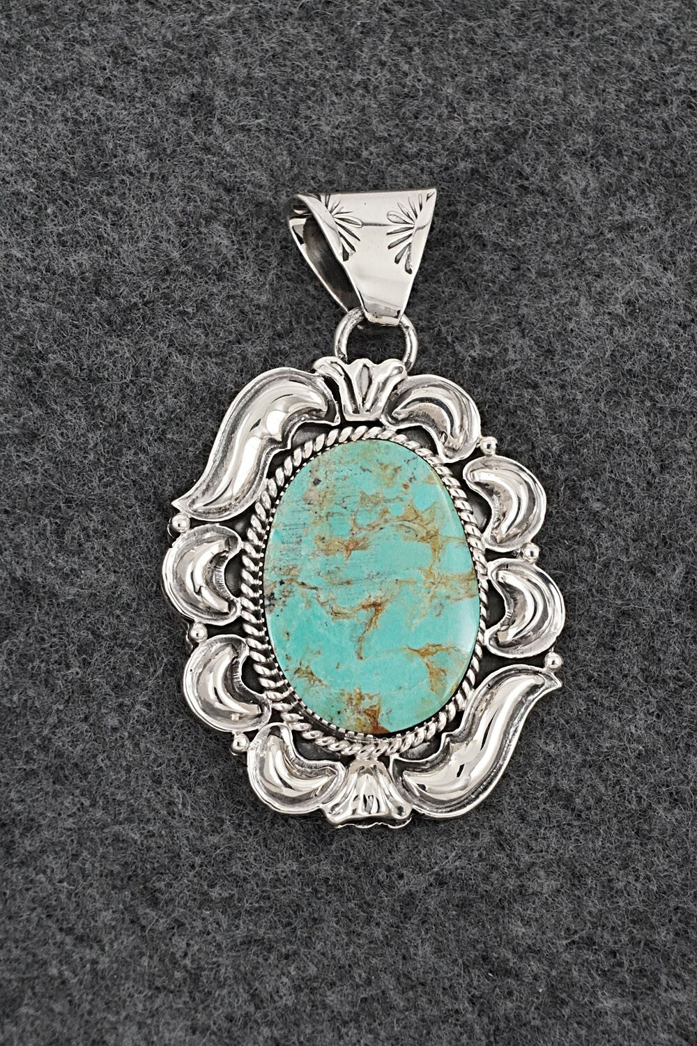 Turquoise & Sterling Silver Pendant - Harold Becenti
