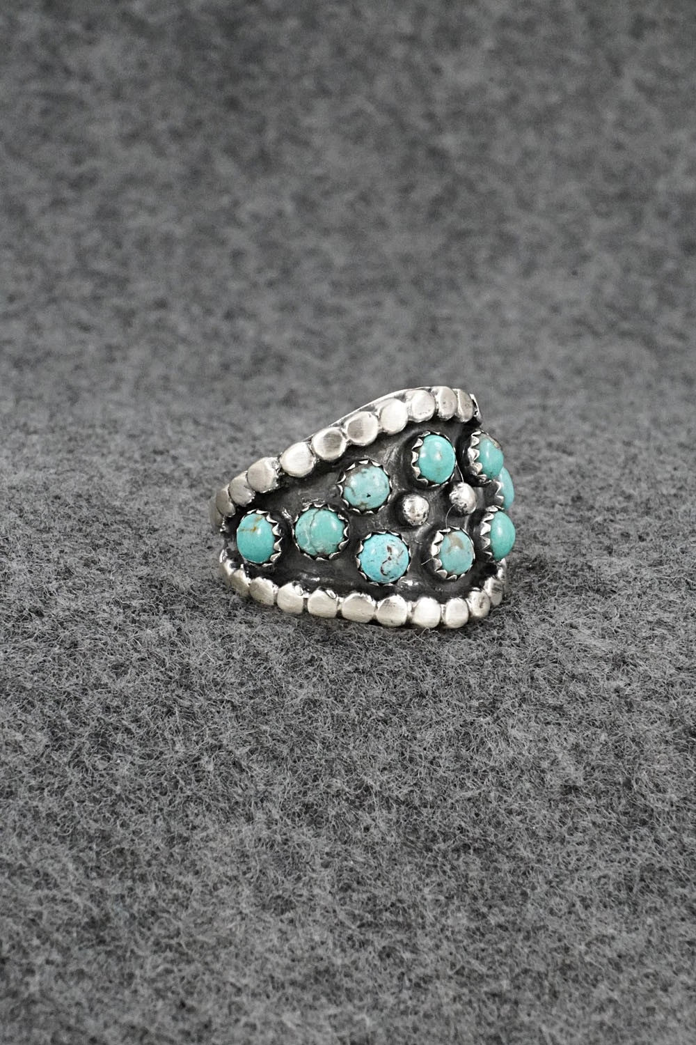 Turquoise & Sterling Silver Ring - Harry B. Yazzie - Size 7