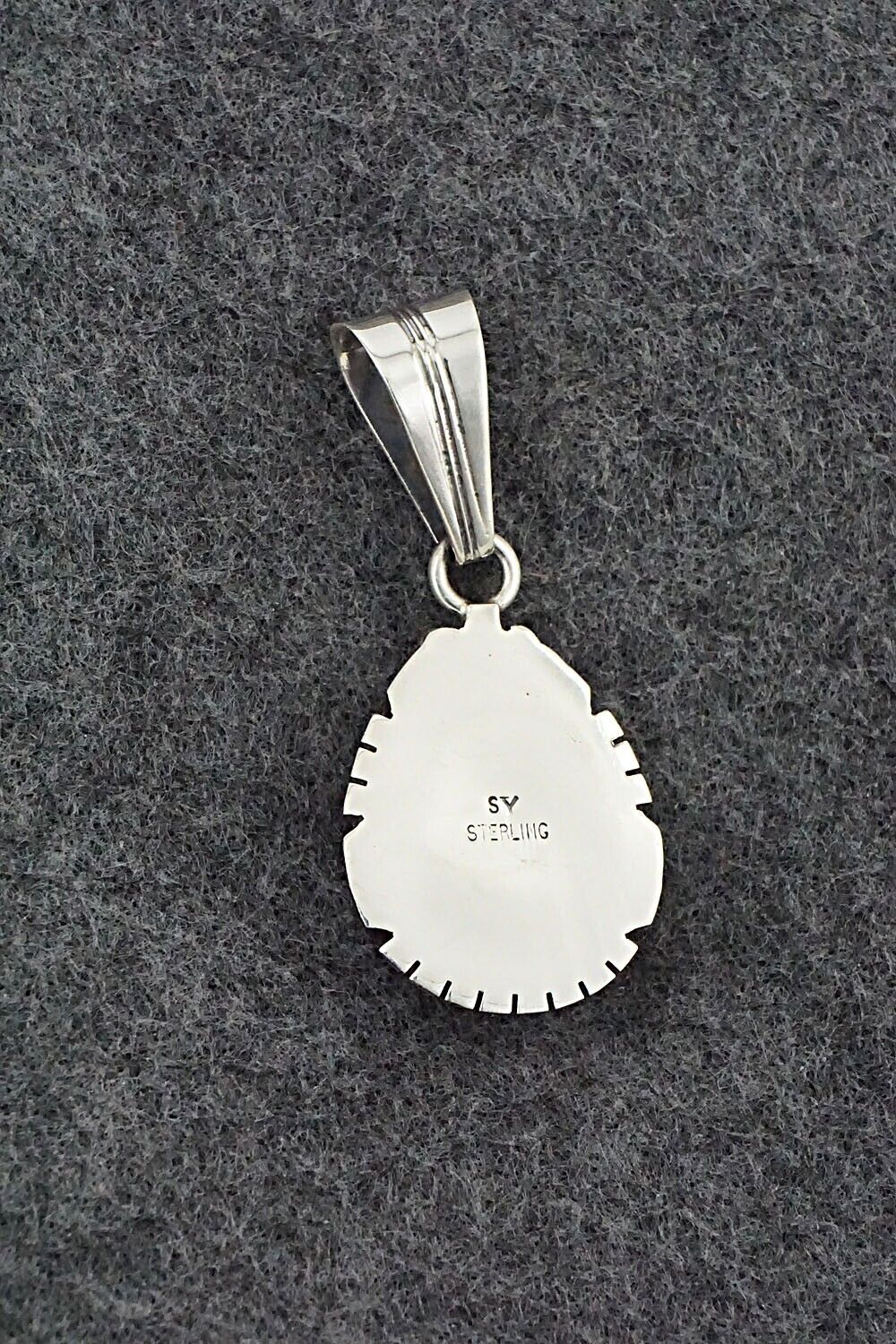 White Buffalo & Sterling Silver Pendant - Samuel Yellowhair