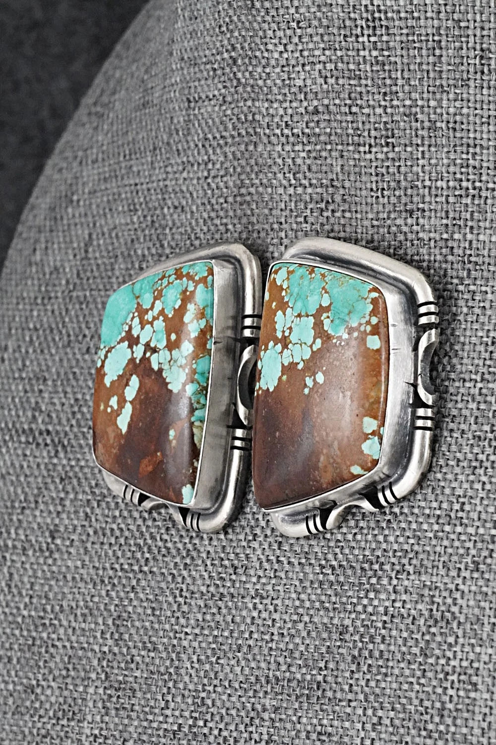 Turquoise & Sterling Silver Necklace and Earrings Set - Paul Livingston