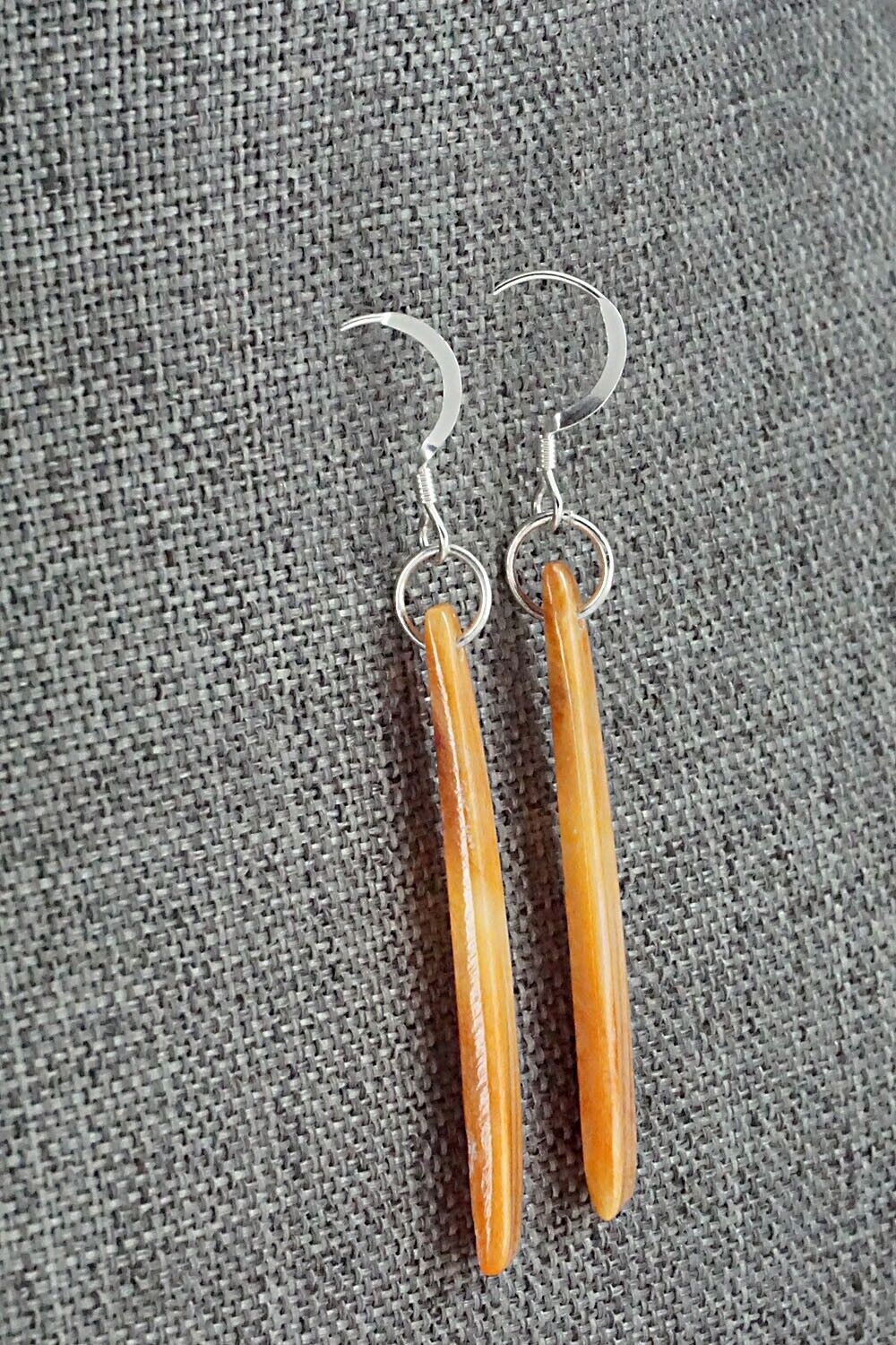 Spiny Oyster & Sterling Silver Earrings - Jesus Espino