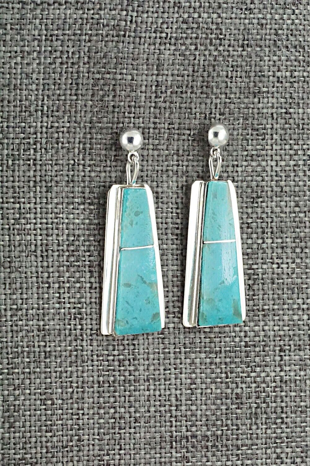 Turquoise & Sterling Silver Earrings - Brenda Pete