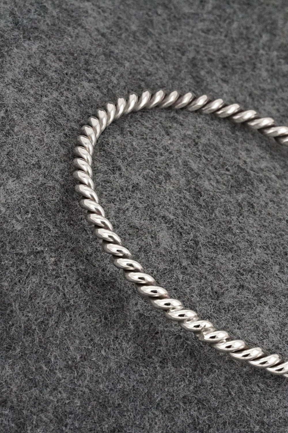 Sterling Silver Bangle Bracelet - Elaine Tahe