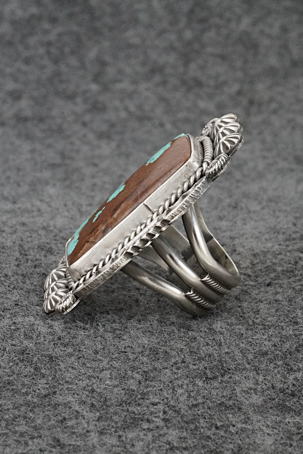 Turquoise & Sterling Silver Ring - Michael Calladitto - Size 8.5