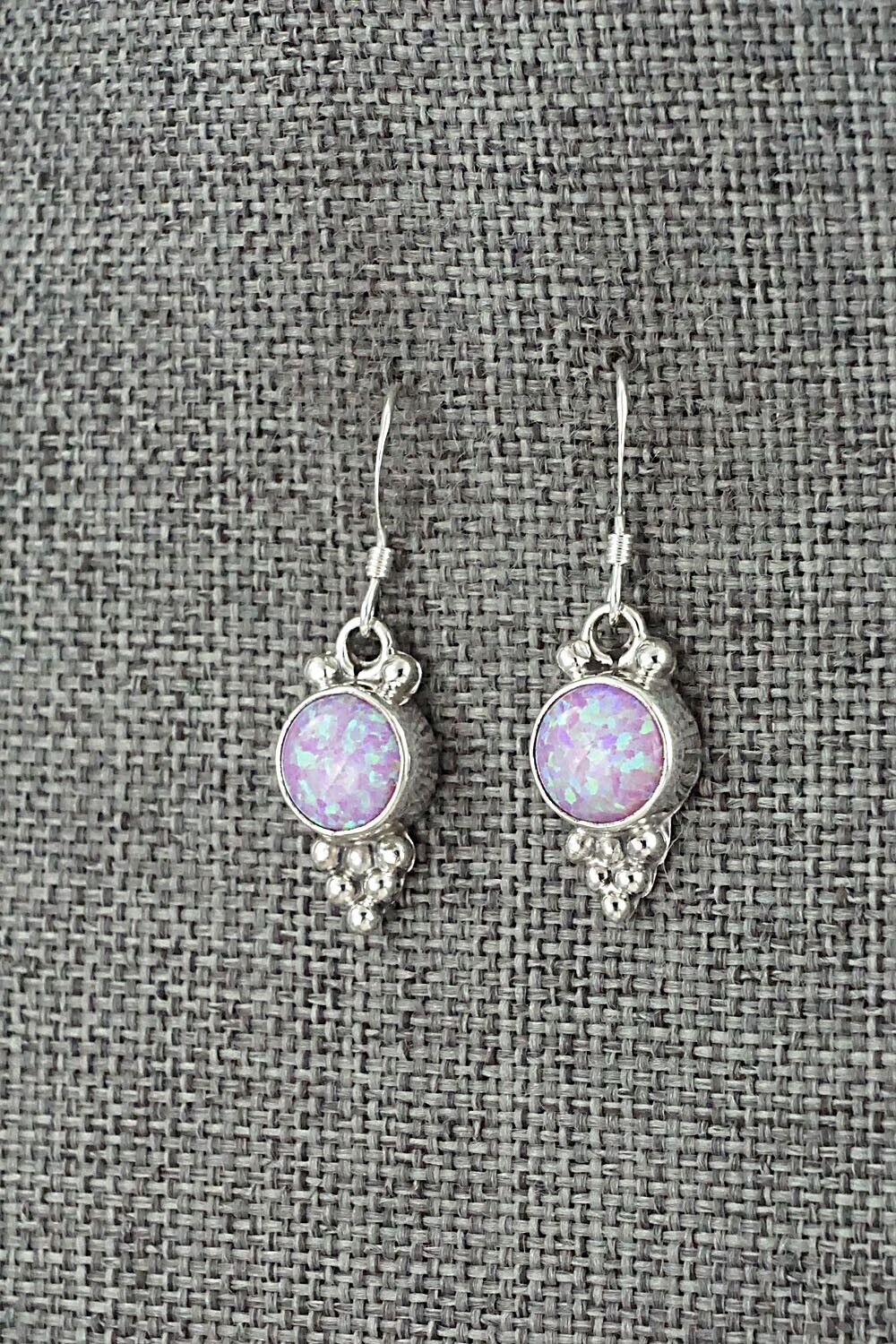 Opalite & Sterling Silver Earrings - Adelarae Yazzie