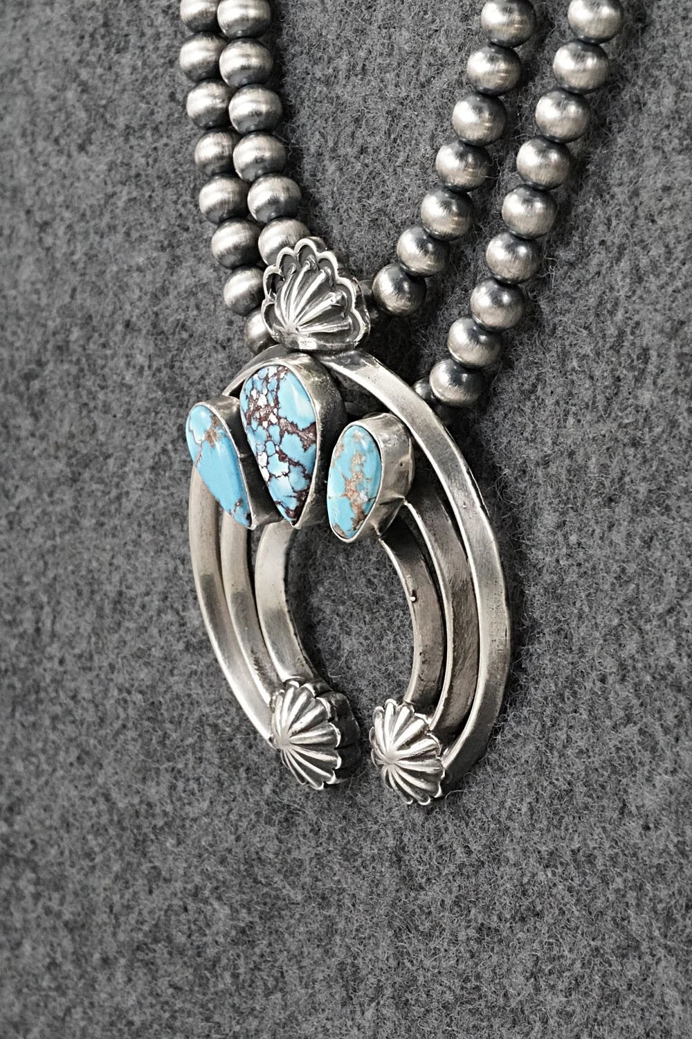 Turquoise & Sterling Silver Necklace - Davey Morgan