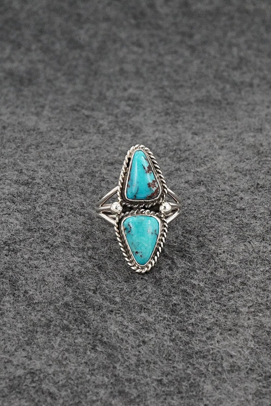 Turquoise & Sterling Silver Ring - Eugene Gruber - Size 6