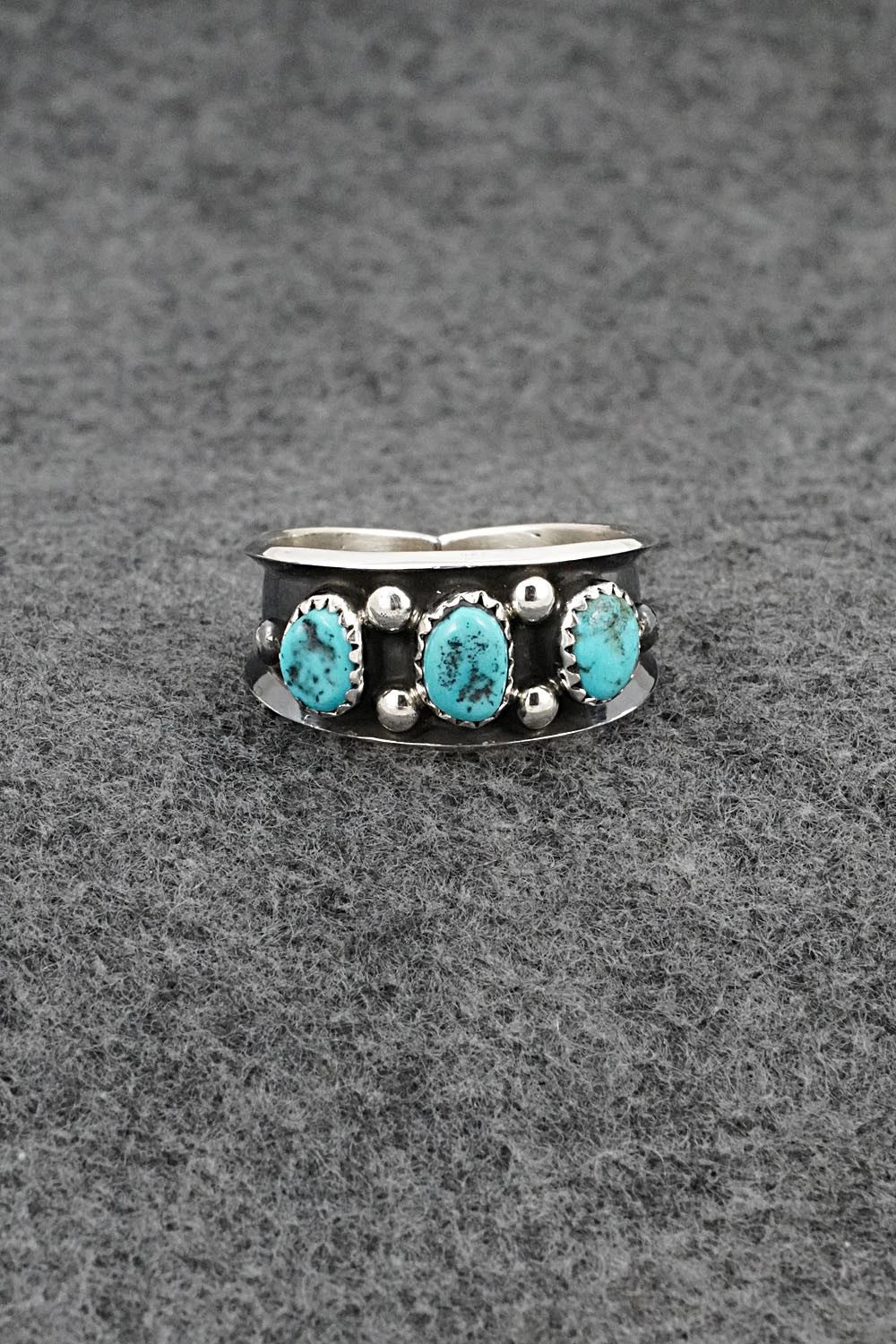 Turquoise & Sterling Silver Ring - Paul Largo - Size 12.5