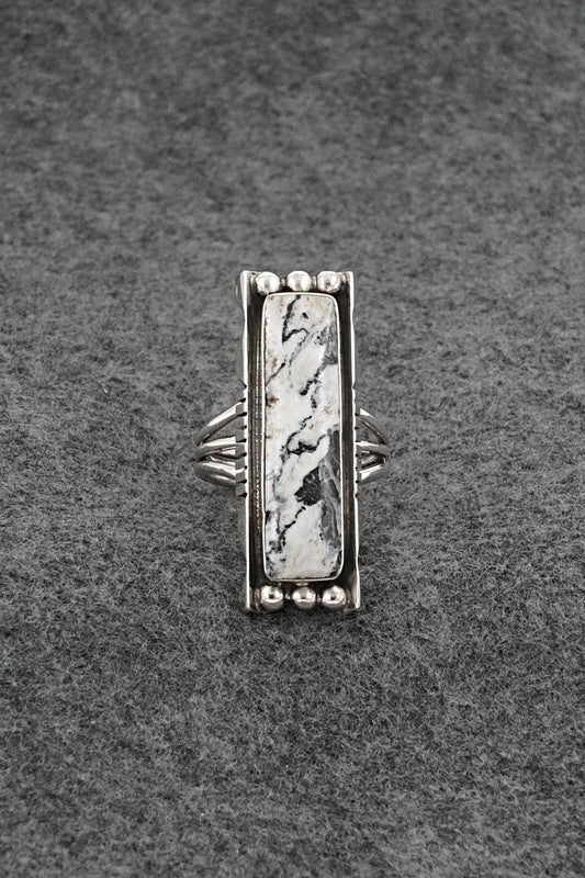 White Buffalo & Sterling Silver Ring - Larson Lee - Size 9