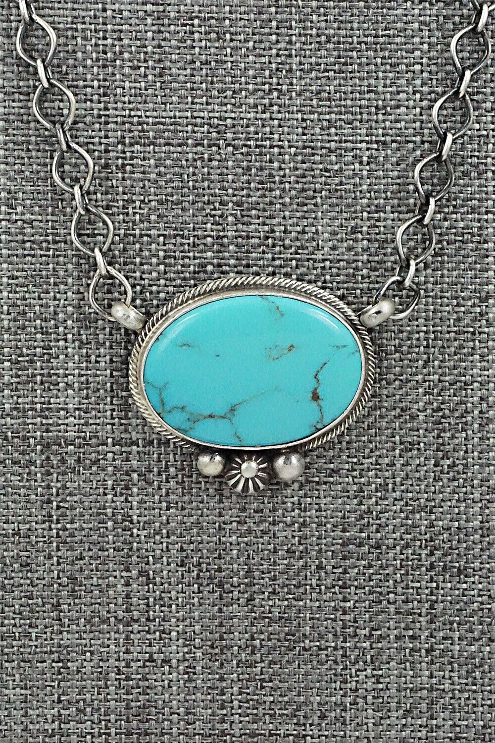 Turquoise & Sterling Silver Necklace - Kathleen Livingston