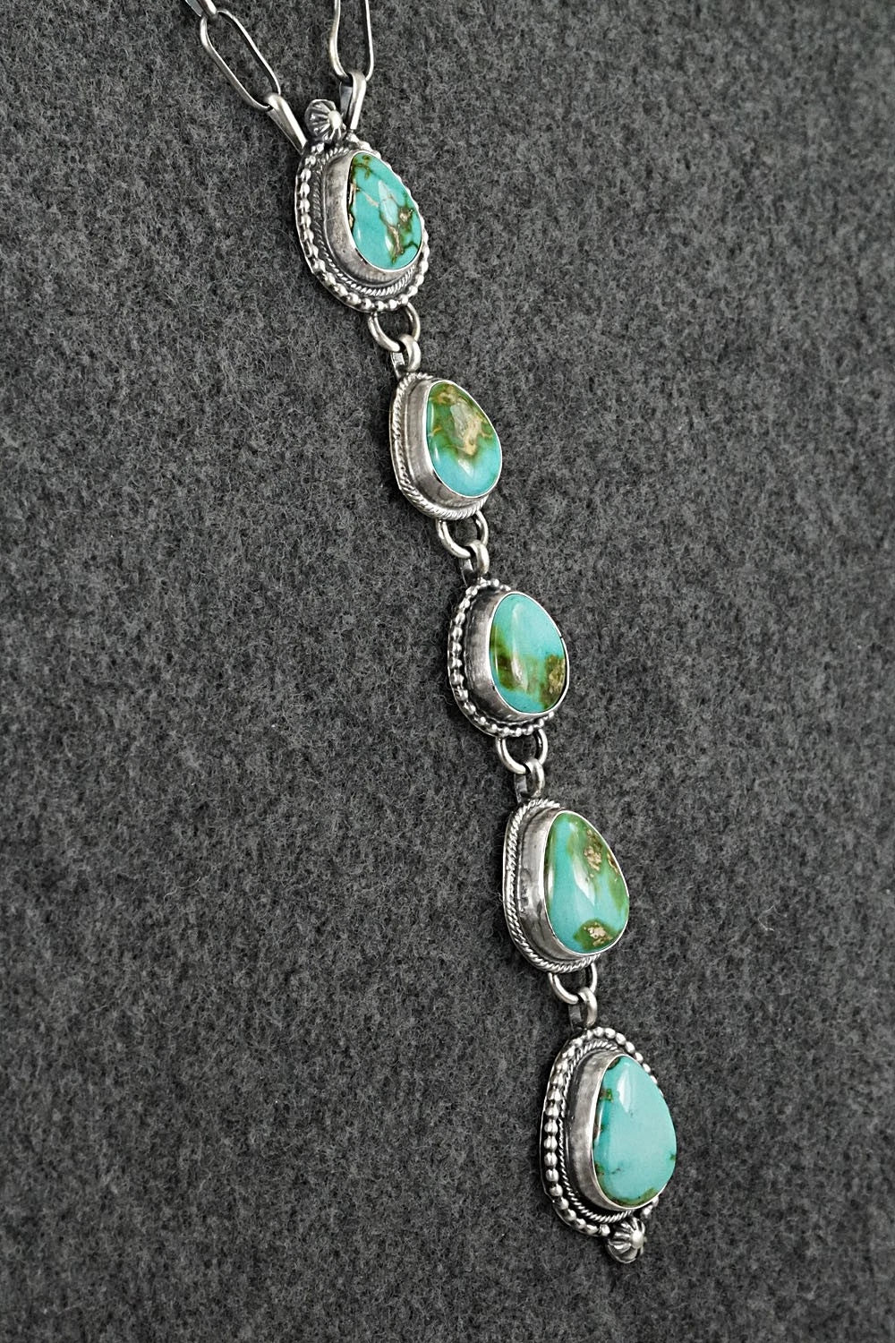 Turquoise & Sterling Silver Necklace - Bobby Johnson