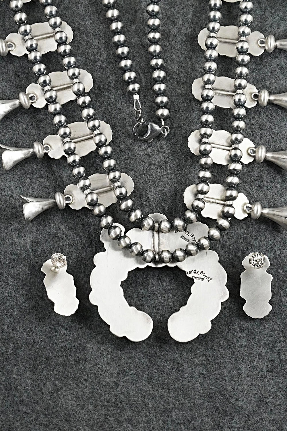 Turquoise & Sterling Silver Squash Blossom Set - Randy Boyd