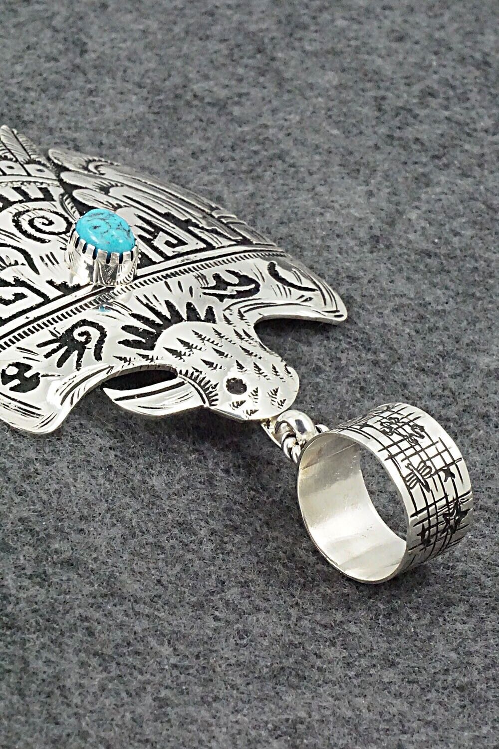 Turquoise & Sterling Silver Pendant - Richard Singer