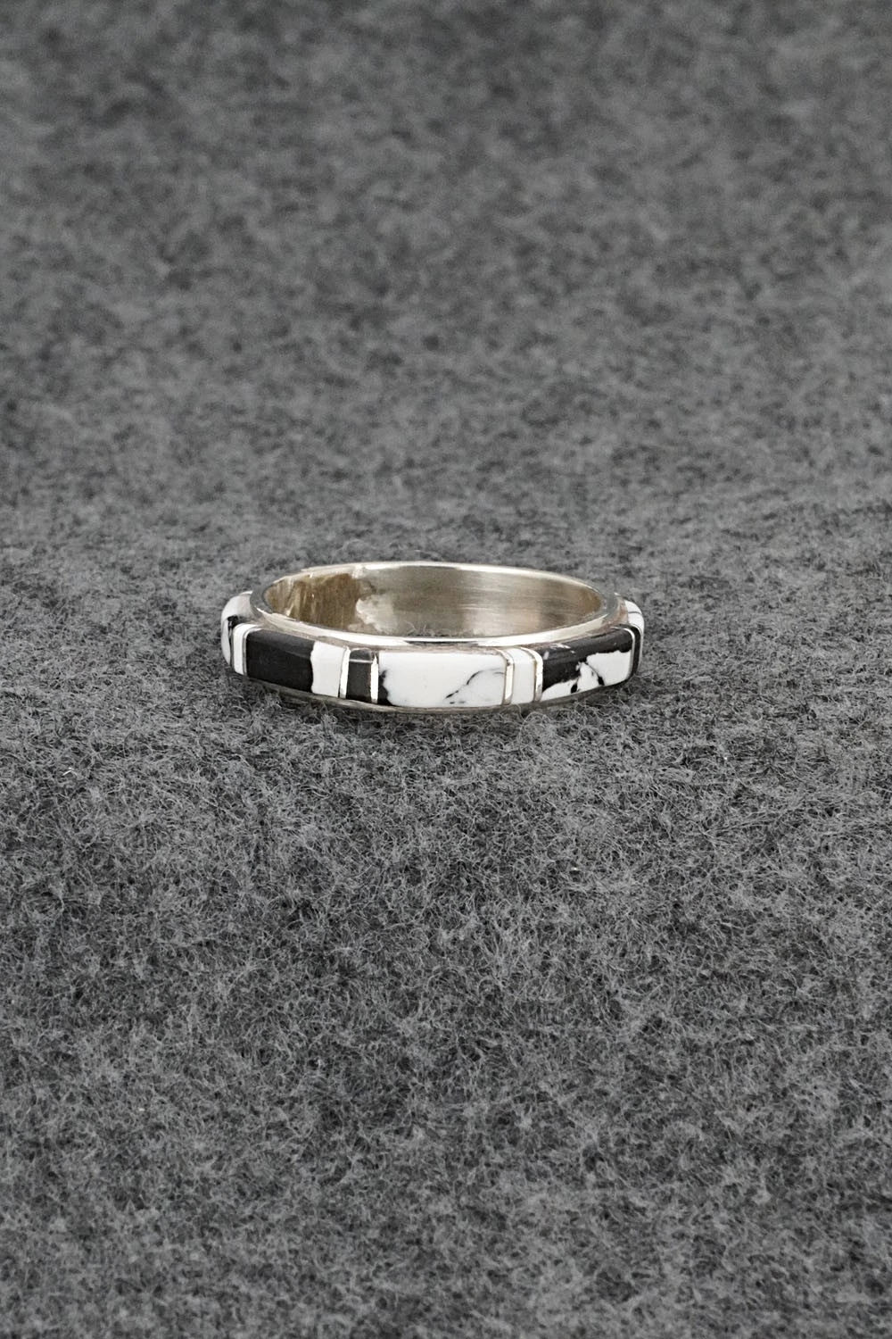 White Buffalo & Sterling Silver Ring - Terrance Panteah - Size 11.25
