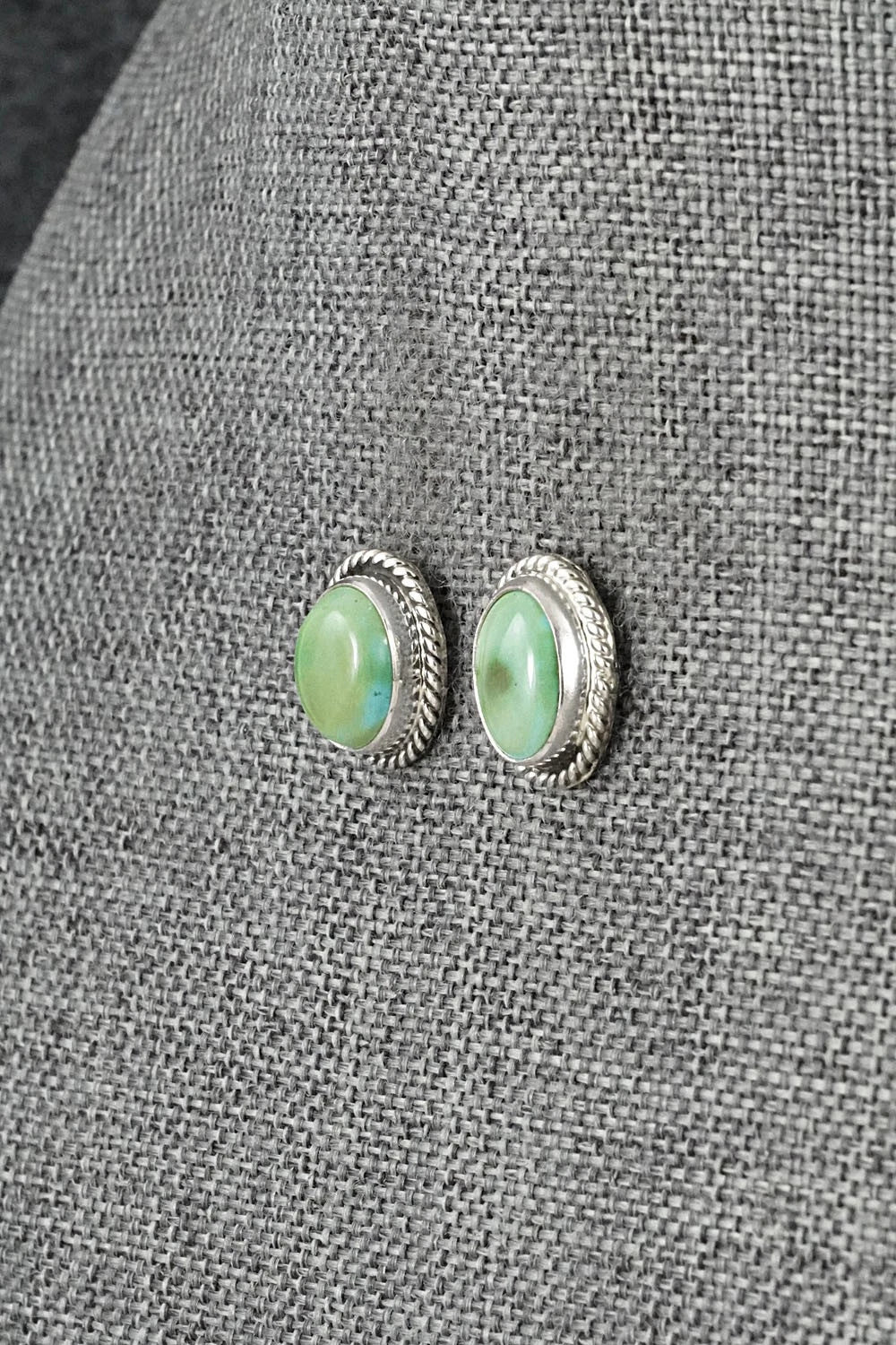 Turquoise & Sterling Silver Earrings - Eugene Gruber