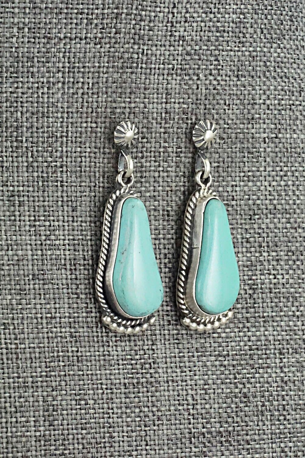 Turquoise & Sterling Silver Earrings - Verley Betone