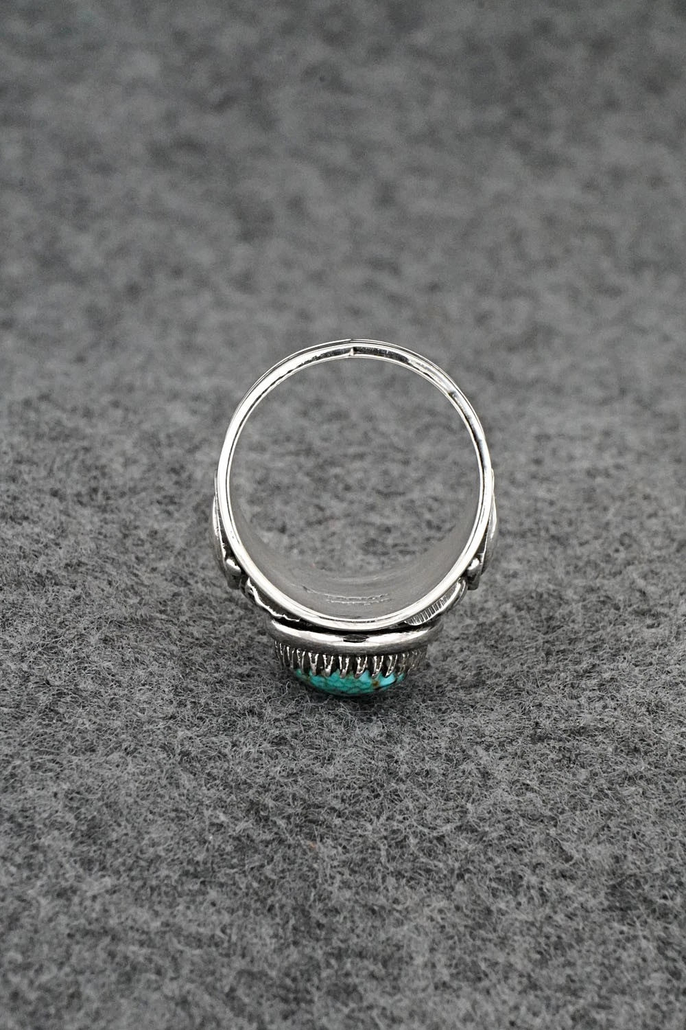 Turquoise & Sterling Silver Ring - Derrick Gordon - Size 9