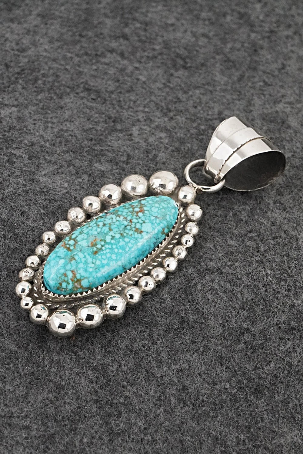 Turquoise and Sterling Silver Pendant - Ray Nez
