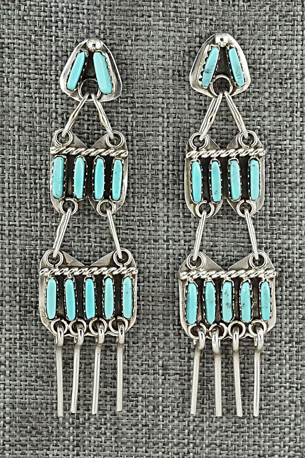 Turquoise & Sterling Silver Earrings - Charlie John