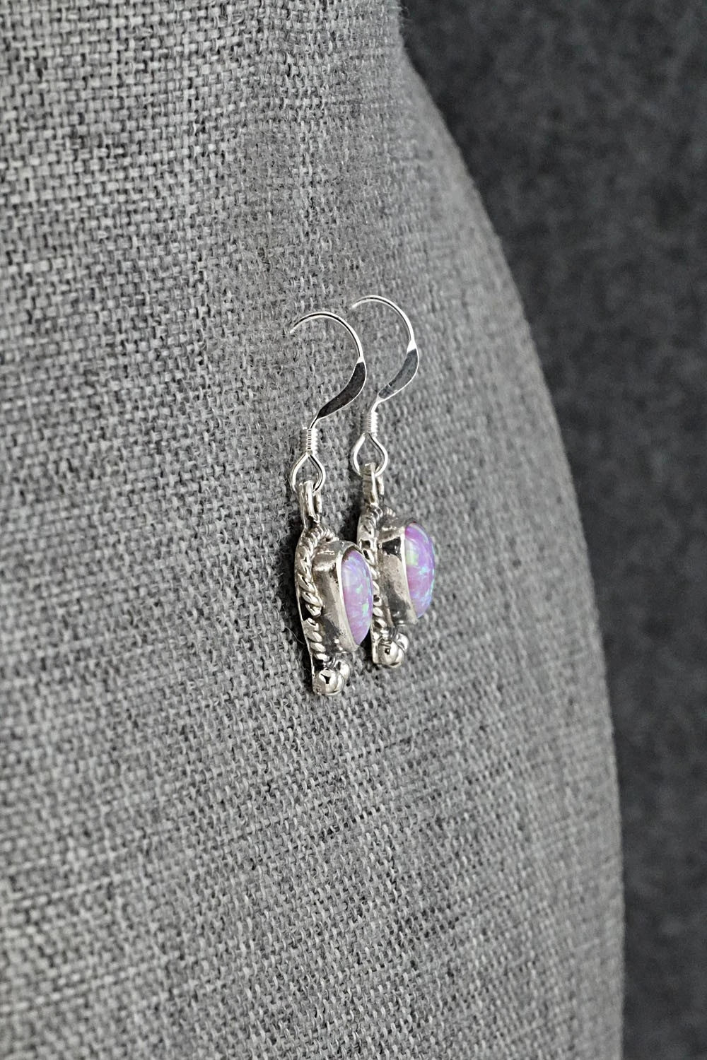 Opalite & Sterling Silver Earrings - Adelarae Yazzie