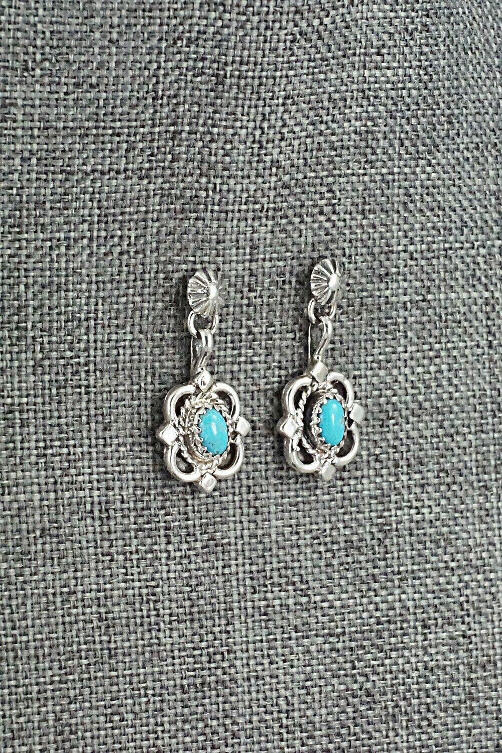 Turquoise & Sterling Silver Earrings - Adelarae Yazzie