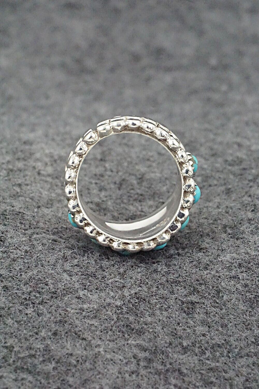 Turquoise & Sterling Silver Ring - Thomas Yazzie - Size 7.5