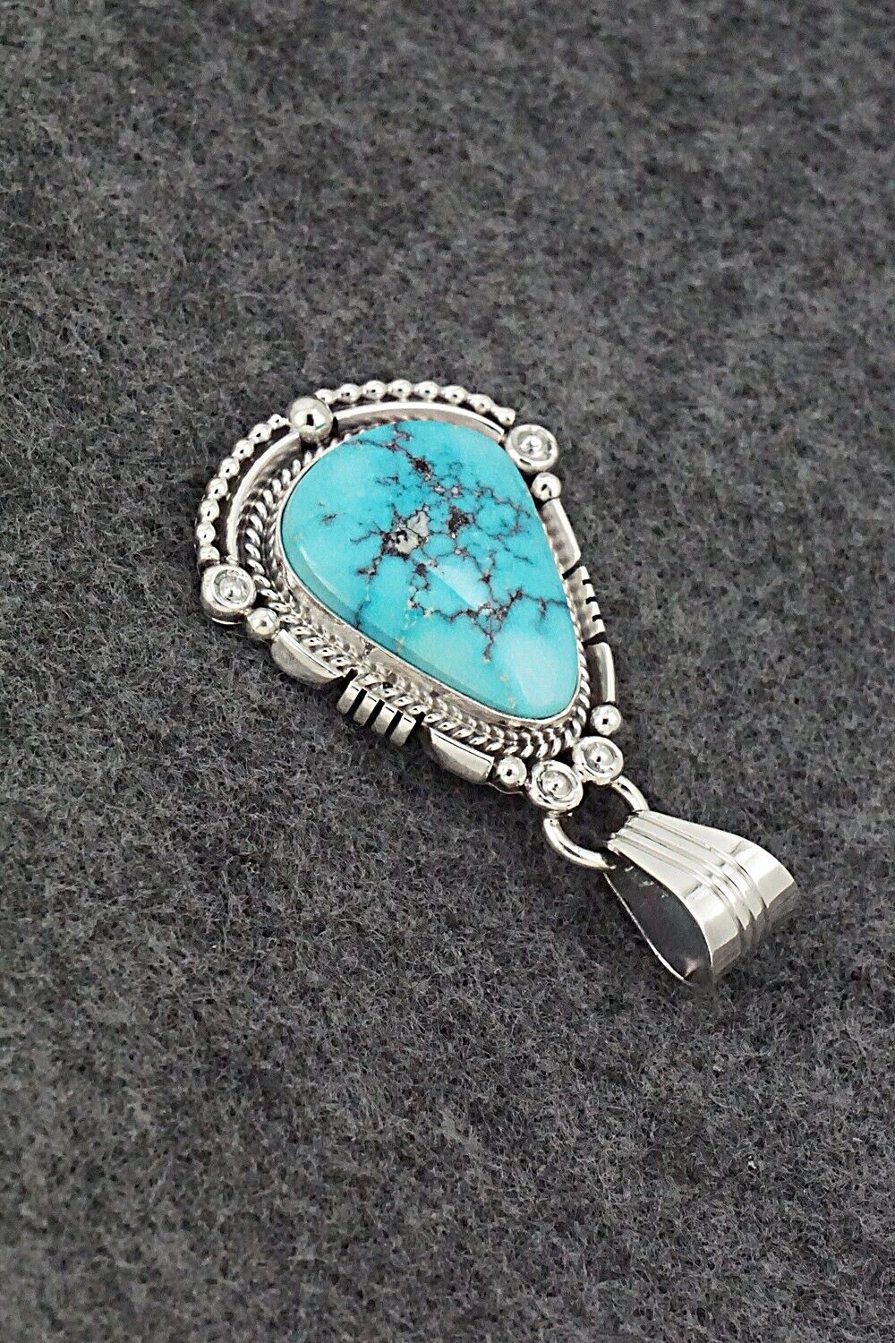 Turquoise & Sterling Silver Pendant - Daniel Benally