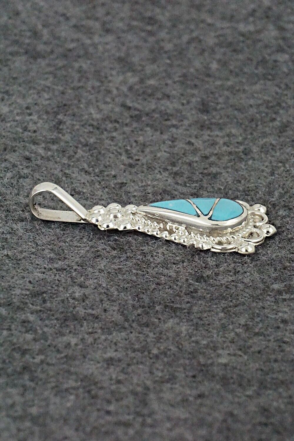 Turquoise & Sterling Silver Pendant - Juanita Yatsatie