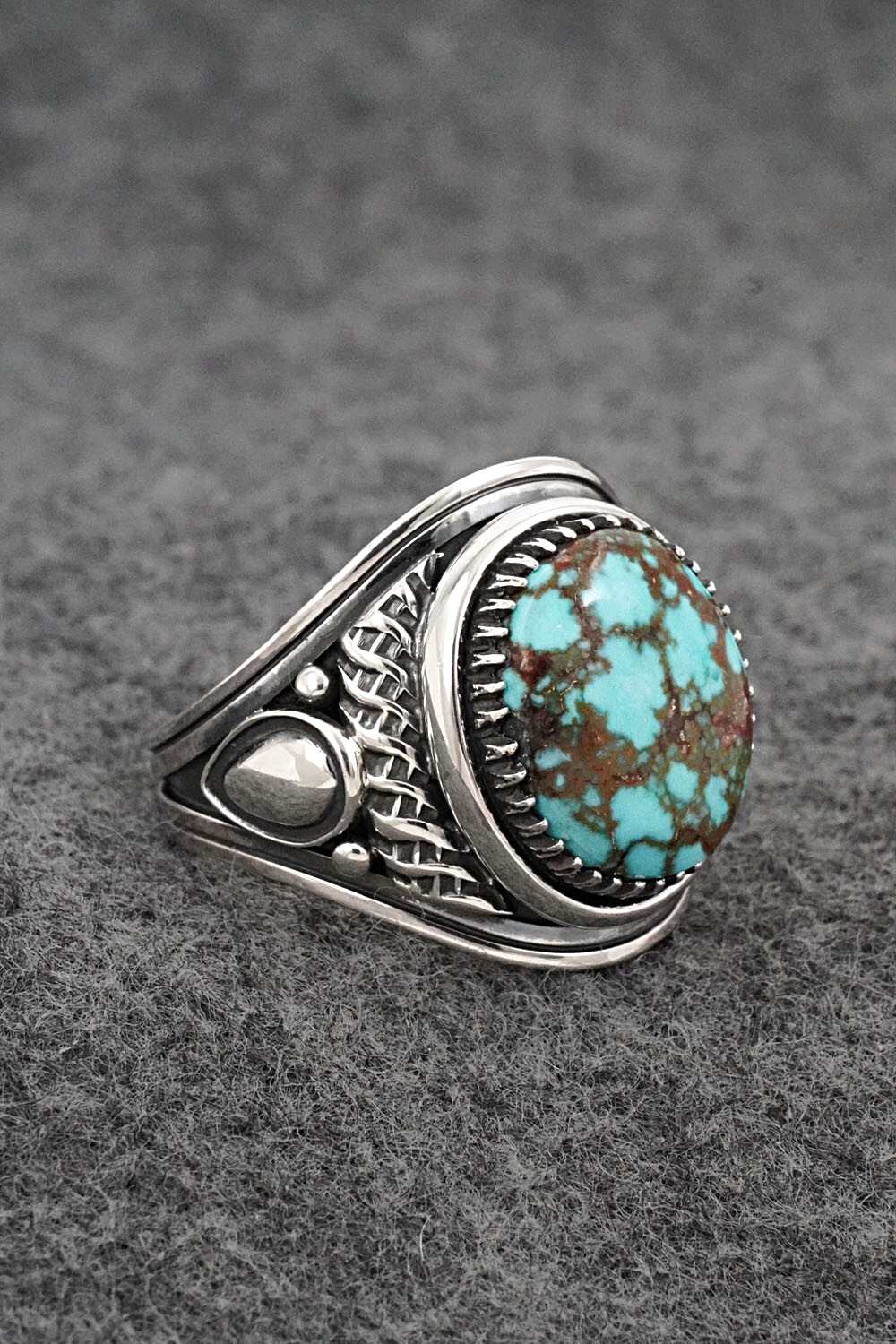 Turquoise & Sterling Silver Ring - Derrick Gordon - Size 12