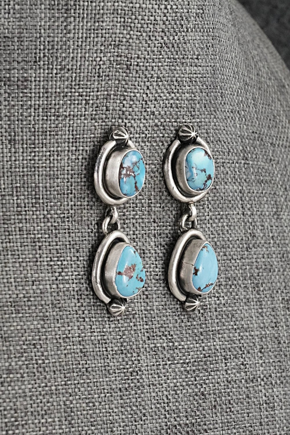 Turquoise & Sterling Silver Squash Blossom Set - Darrin Livingston