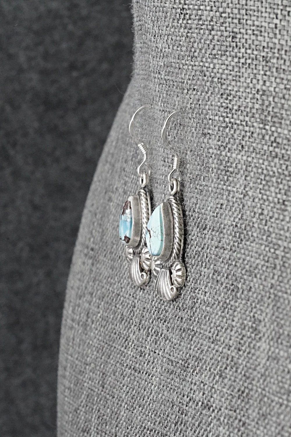 Turquoise & Sterling Silver Earrings - Verley Betone