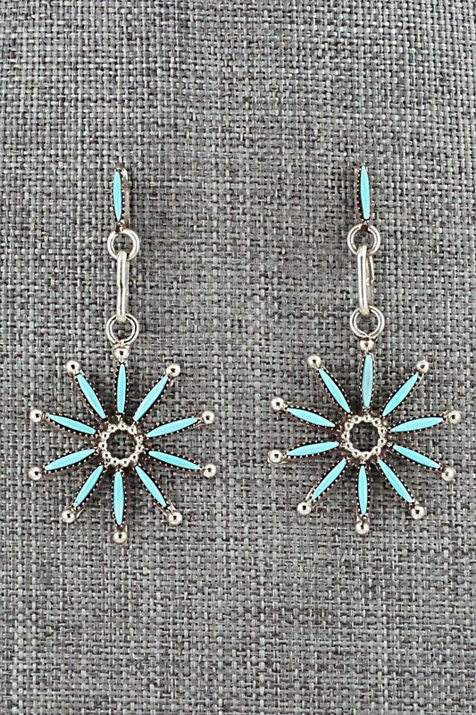 Turquoise & Sterling Silver Earrings - Yvette Kaamasee
