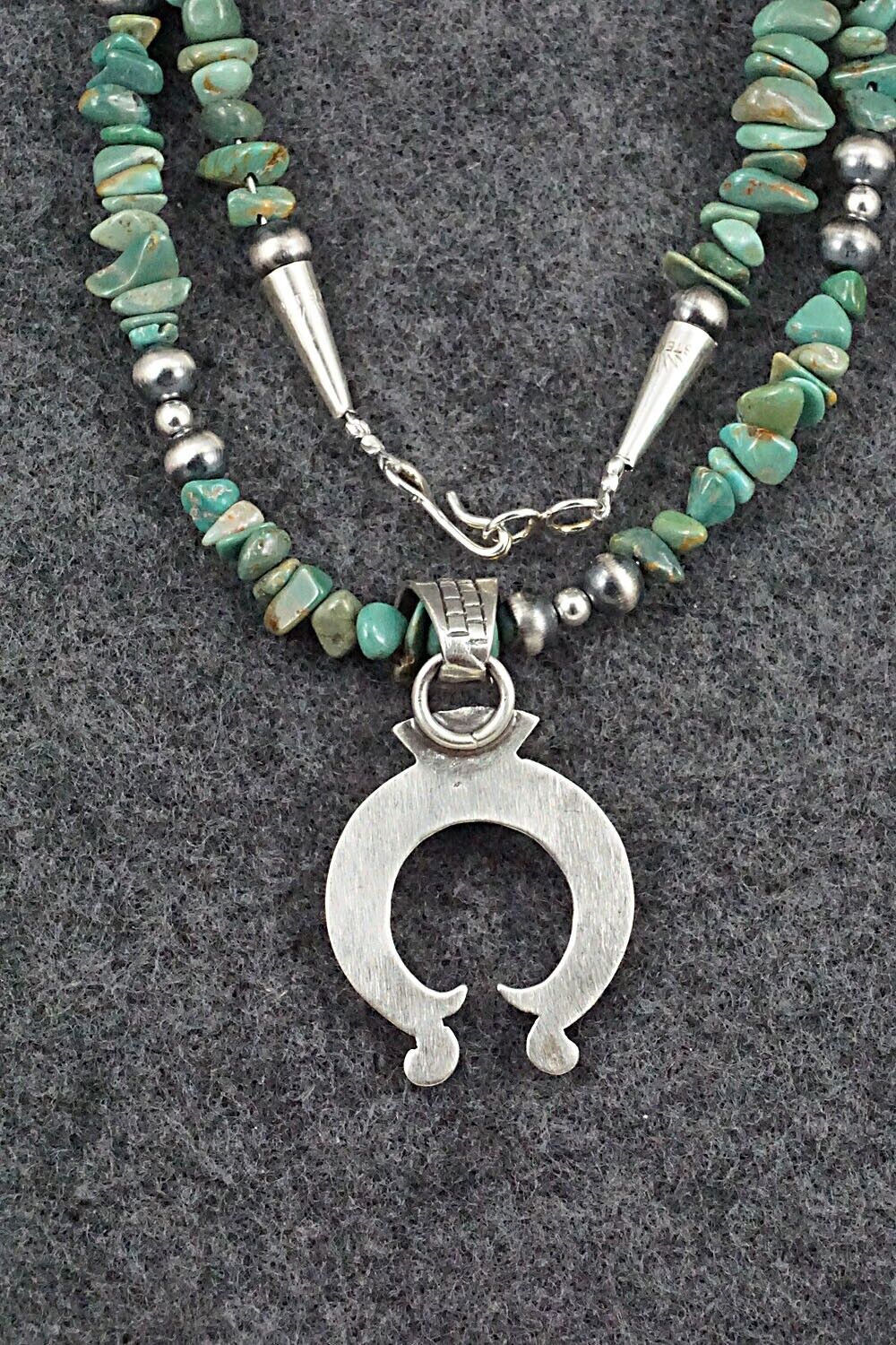 Turquoise & Sterling Silver Necklace 18" - Louise Joe