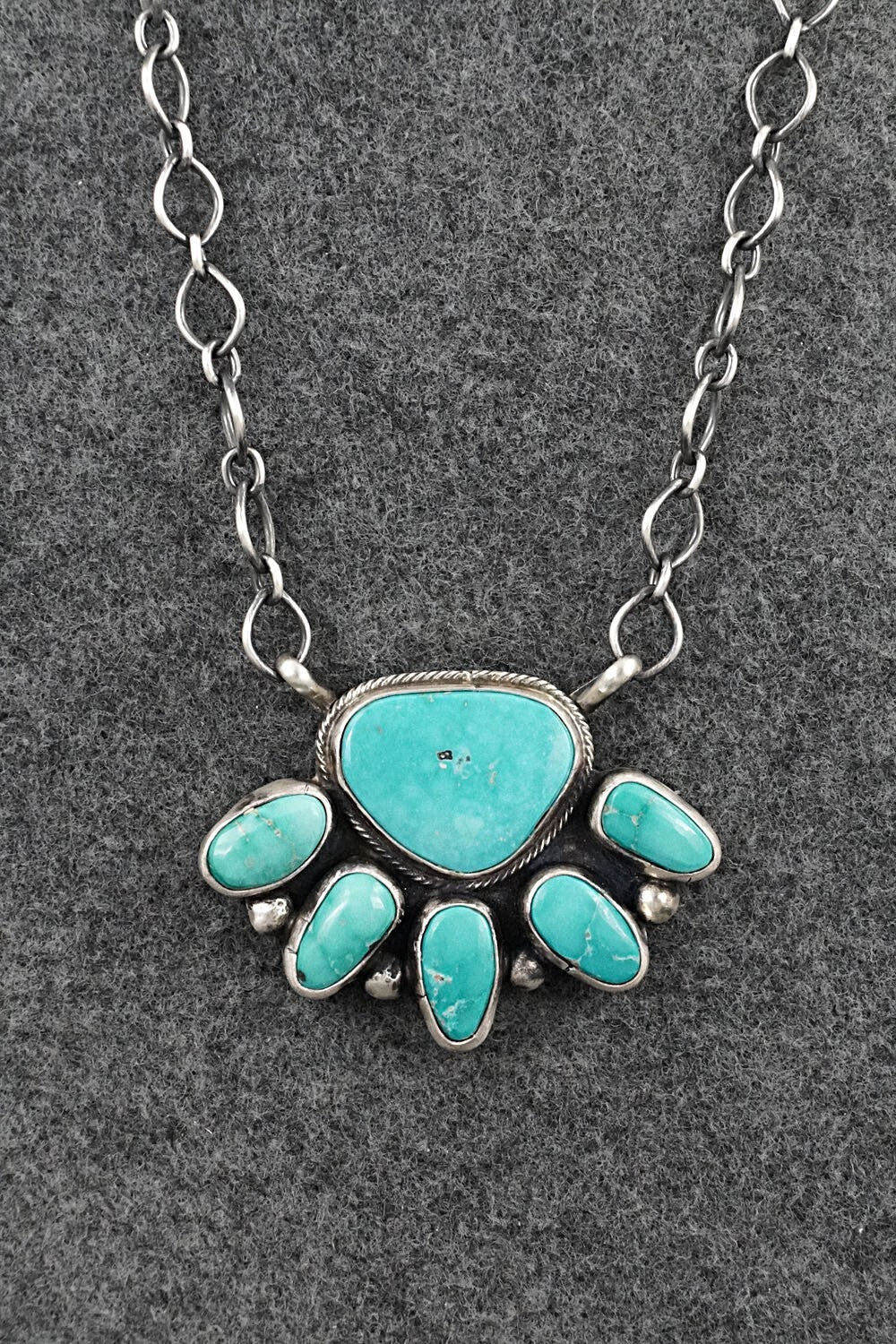 Turquoise & Sterling Silver Necklace - Bobby Johnson
