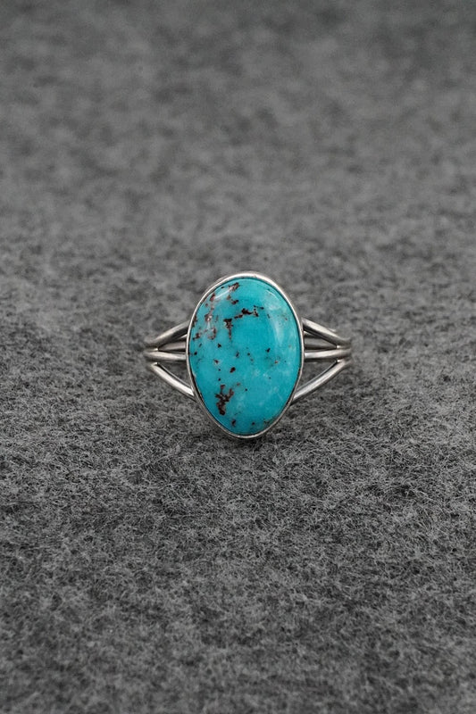 Turquoise & Sterling Silver Ring - Rena Begay - Size 10
