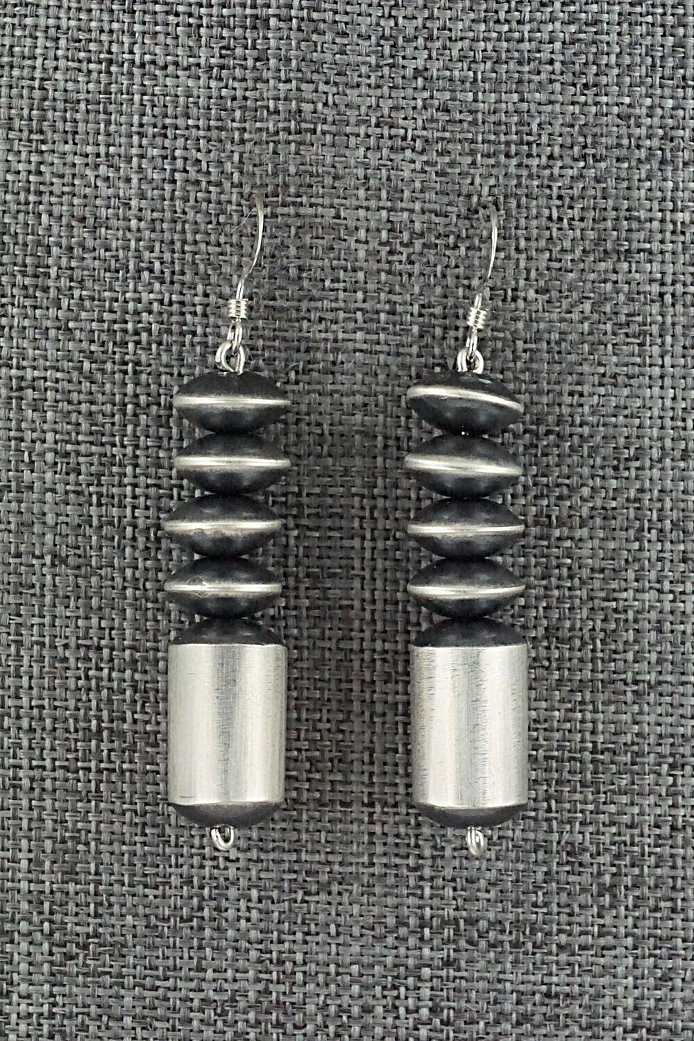 Sterling Silver Navajo Pearl Earrings - Crystal Haley