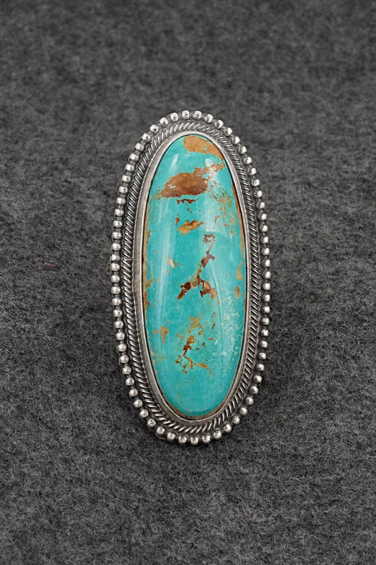 Turquoise & Sterling Silver Ring - Randy Boyd - Size 8.5
