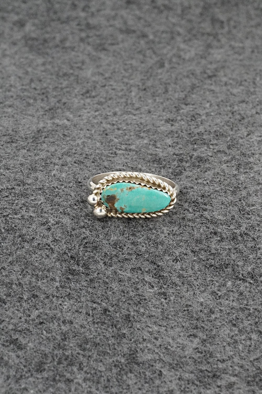 Turquoise & Sterling Silver Ring - Priscilla Reeder - Size 8