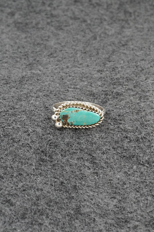 Turquoise & Sterling Silver Ring - Priscilla Reeder - Size 8