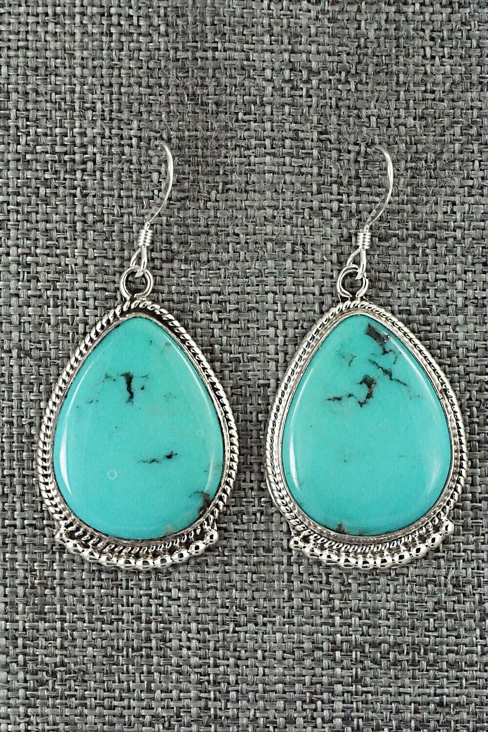 Turquoise & Sterling Silver Earrings - Verley Betone